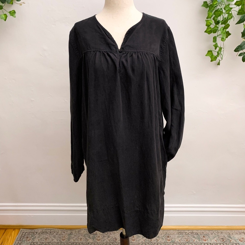 Aritiza Wilfred Linen Tunic Black Dress Size Medium